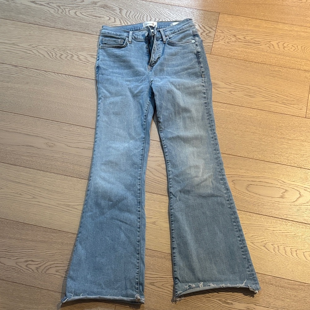 Frame Denim Light Blue Flare Jeans